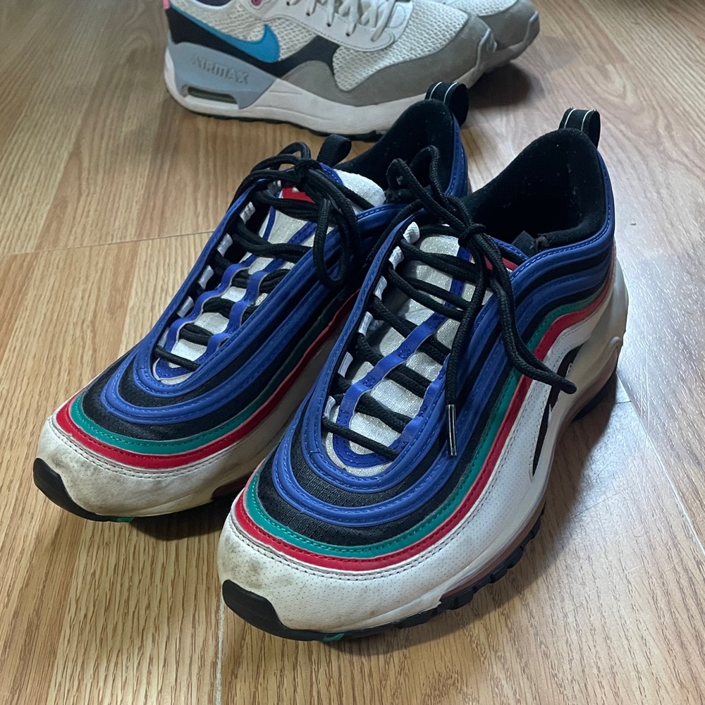 Nike Air Max 97GS white multi size 7Y